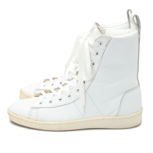 Y's for men White Leather Hi-Top Sneakers Size 24cm