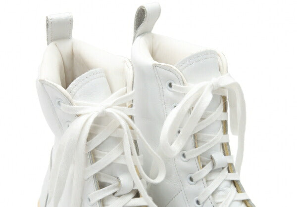 Y's for men White Leather Hi-Top Sneakers Size 24cm