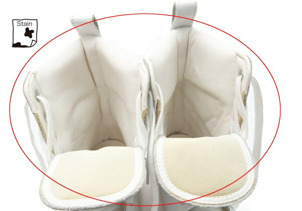 Y's for men White Leather Hi-Top Sneakers Size 24cm
