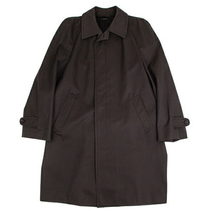 TOM FORD Cotton Fly Front Bal Collar Coat Dark Brown Size 54