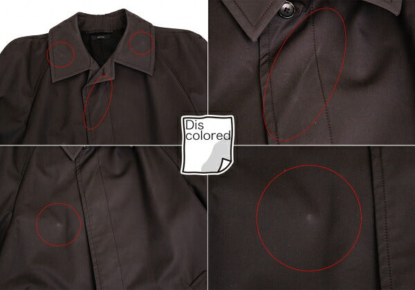 TOM FORD Cotton Fly Front Bal Collar Coat Dark Brown Size 54
