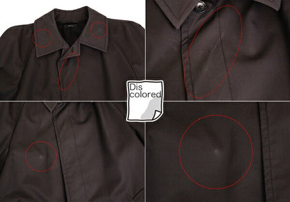 TOM FORD Cotton Fly Front Bal Collar Coat Dark Brown Size 54