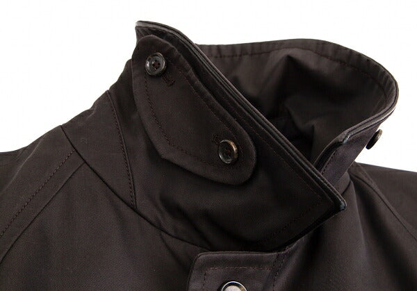 TOM FORD Cotton Fly Front Bal Collar Coat Dark Brown Size 54