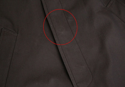 TOM FORD Cotton Fly Front Bal Collar Coat Dark Brown Size 54
