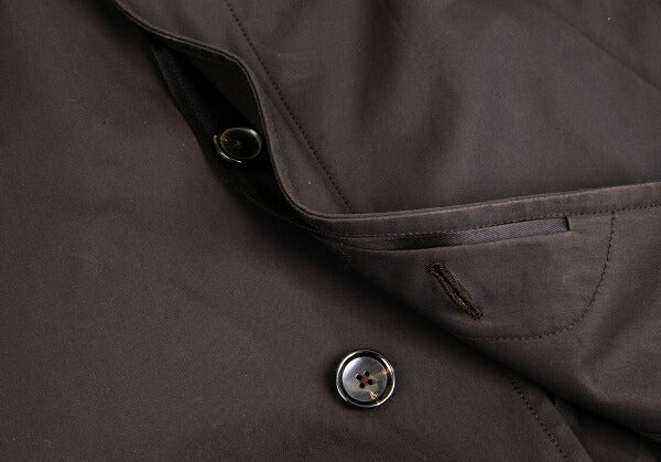 TOM FORD Cotton Fly Front Bal Collar Coat Dark Brown Size 54