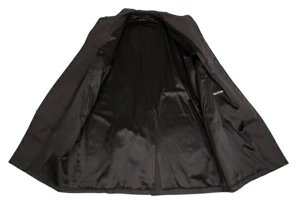 TOM FORD Cotton Fly Front Bal Collar Coat Dark Brown Size 54
