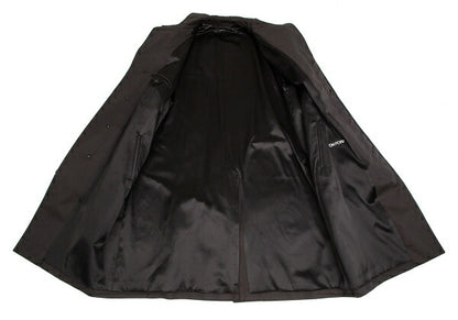 TOM FORD Cotton Fly Front Bal Collar Coat Dark Brown Size 54