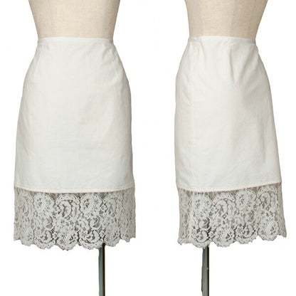 sacai luck 14SS Hem Lace Trim Skirt White Size 2