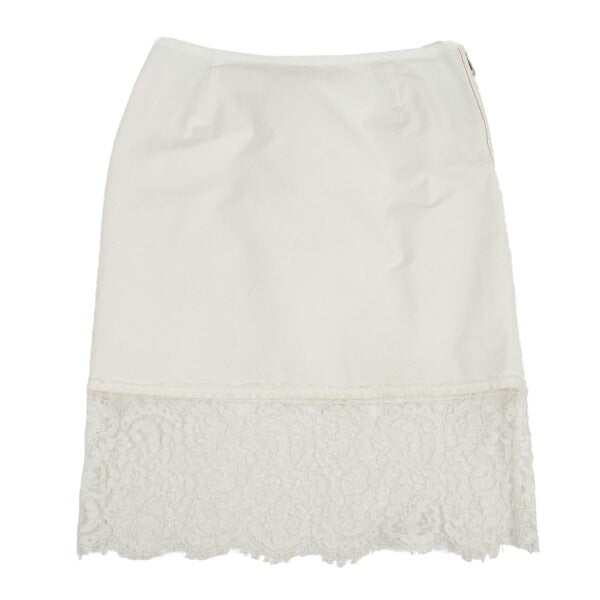 sacai luck 14SS Hem Lace Trim Skirt White Size 2