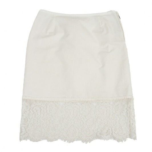 sacai luck 14SS Hem Lace Trim Skirt White Size 2