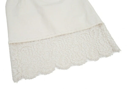 sacai luck 14SS Hem Lace Trim Skirt White Size 2