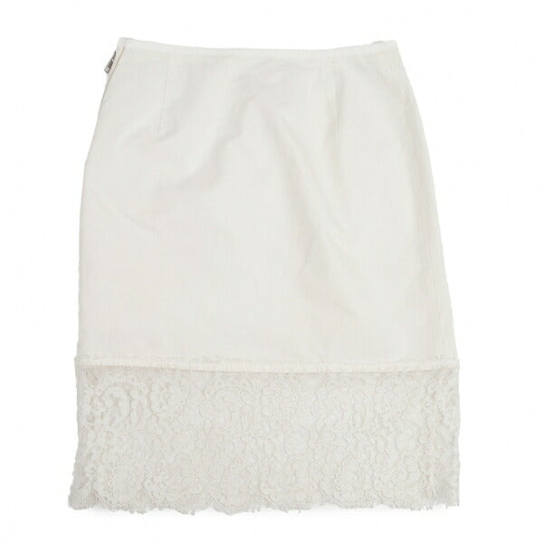sacai luck 14SS Hem Lace Trim Skirt White Size 2