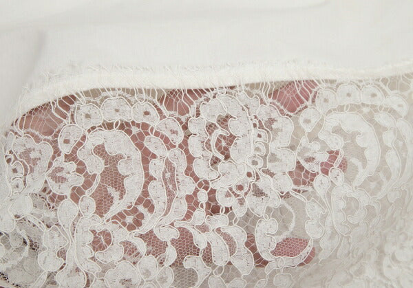sacai luck 14SS Hem Lace Trim Skirt White Size 2