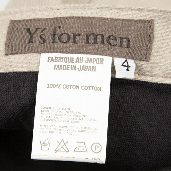 Y's for men Cotton Corduroy Inside Out Pants Beige Size 4