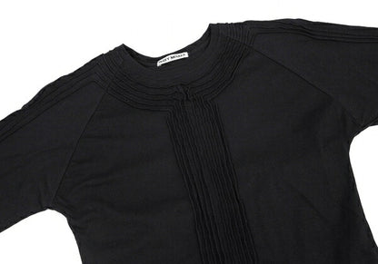 ISSEY MIYAKE Cotton Pleat Mixed-Material Cutsew Black Size 2
