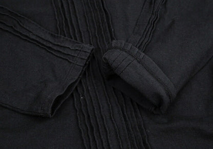 ISSEY MIYAKE Cotton Pleat Mixed-Material Cutsew Black Size 2