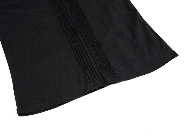 ISSEY MIYAKE Cotton Pleat Mixed-Material Cutsew Black Size 2