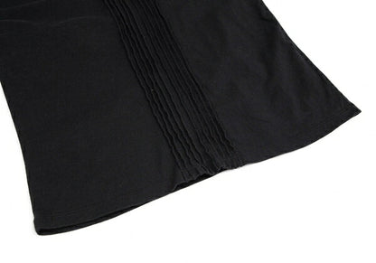 ISSEY MIYAKE Cotton Pleat Mixed-Material Cutsew Black Size 2