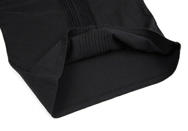 ISSEY MIYAKE Cotton Pleat Mixed-Material Cutsew Black Size 2