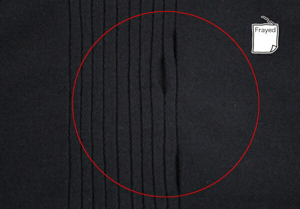 ISSEY MIYAKE Cotton Pleat Mixed-Material Cutsew Black Size 2
