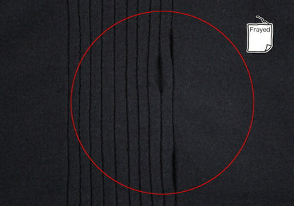 ISSEY MIYAKE Cotton Pleat Mixed-Material Cutsew Black Size 2