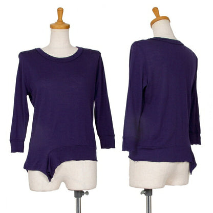 Y's Wool Hem Knit Sweater Purple Size 2