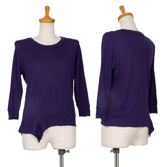 Y's Wool Hem Knit Sweater Purple Size 2