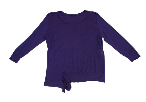 Y's Wool Hem Knit Sweater Purple Size 2