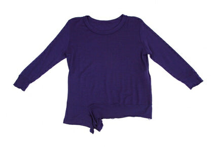 Y's Wool Hem Knit Sweater Purple Size 2