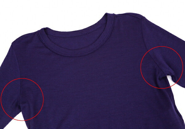 Y's Wool Hem Knit Sweater Purple Size 2