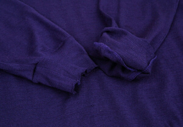 Y's Wool Hem Knit Sweater Purple Size 2
