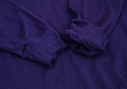 Y's Wool Hem Knit Sweater Purple Size 2