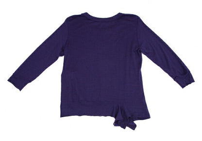 Y's Wool Hem Knit Sweater Purple Size 2