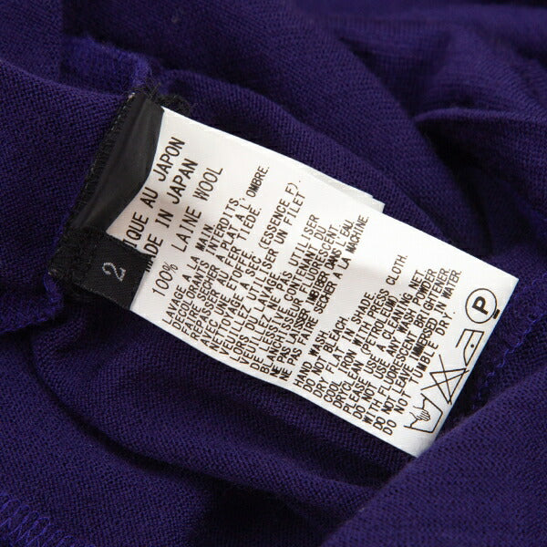 Y's Wool Hem Knit Sweater Purple Size 2