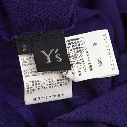Y's Wool Hem Knit Sweater Purple Size 2