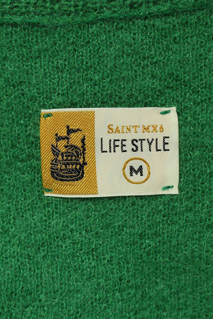 SAINT MICHAEL Mohair Cardigan Green Size M