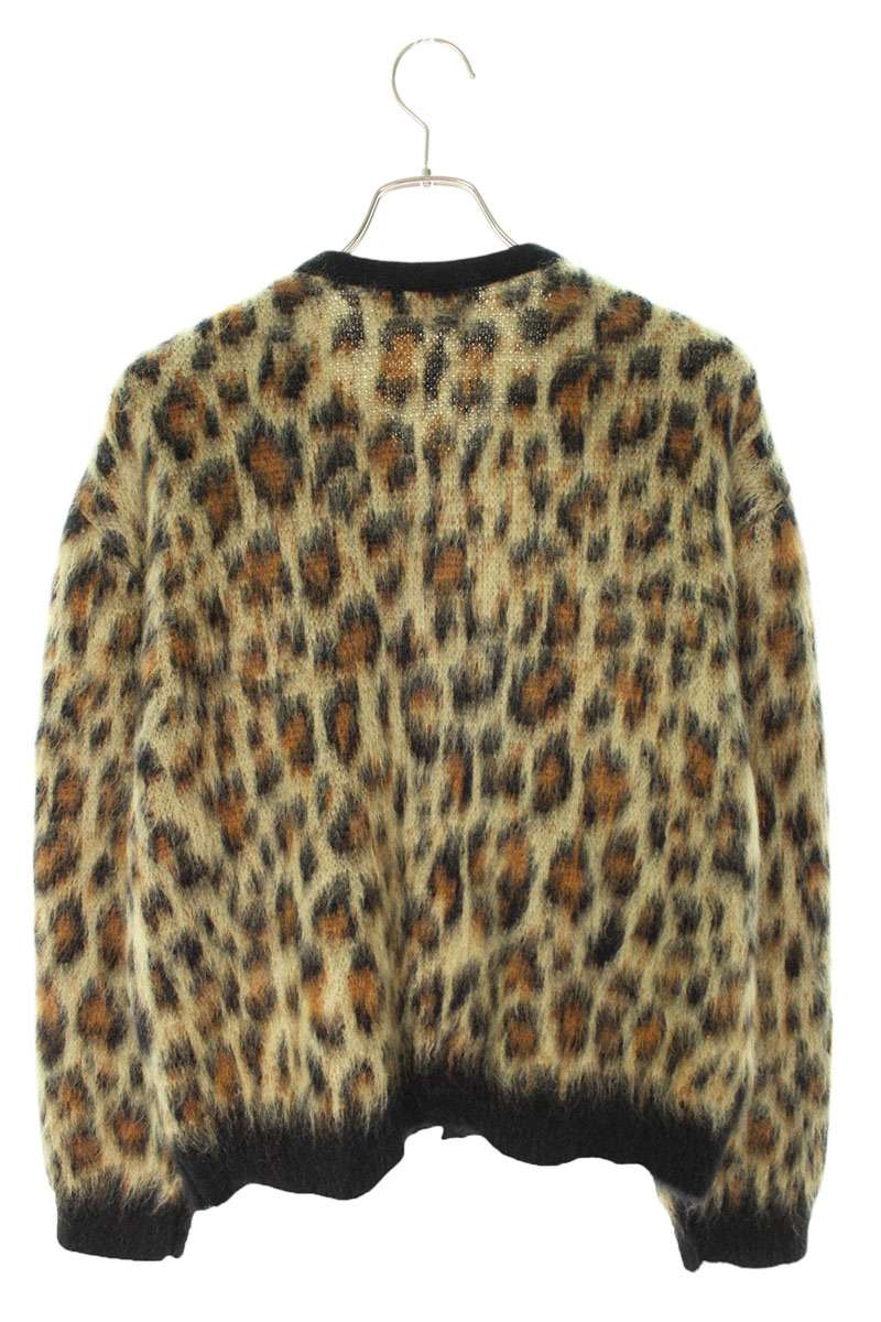 CELINE 24AW Leopard Print Brushed Mohair Cardigan Size L