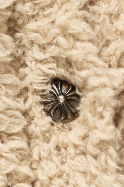 Chrome Hearts Cross Patch Boa Cardigan Cashmere Silk Size S