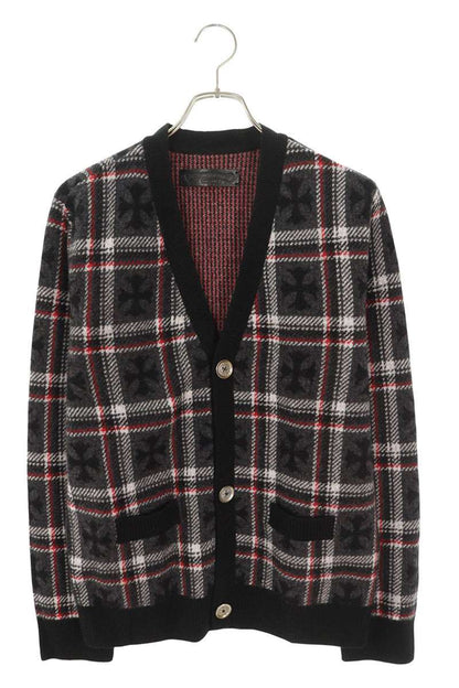 Chrome Hearts BIG CITY Plaid Cashmere Knit Cardigan Size S
