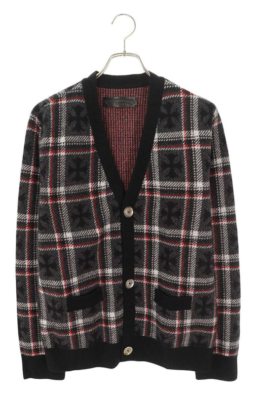 Chrome Hearts BIG CITY Plaid Cashmere Knit Cardigan Size S