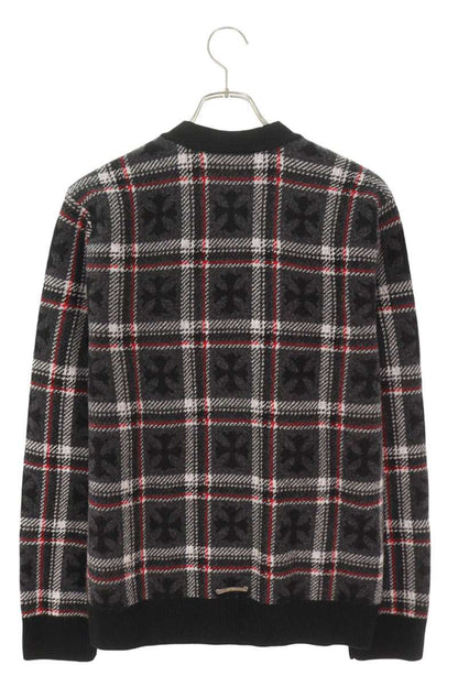 Chrome Hearts BIG CITY Plaid Cashmere Knit Cardigan Size S