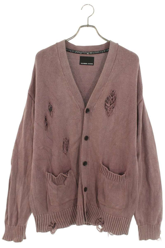 NUMBER(N)INE Distressed Cardigan Pink Size XL