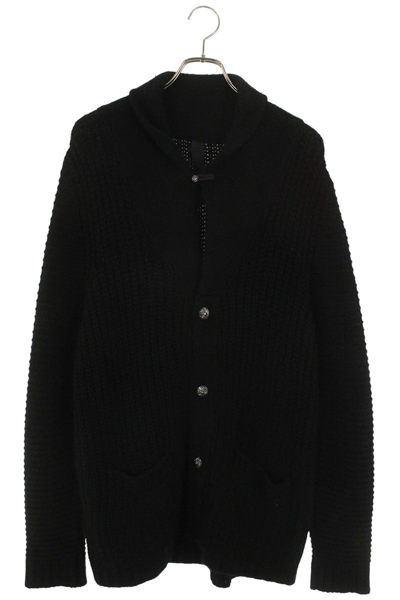 Chrome Hearts Cross Ball Shawl Collar Cashmere Size L