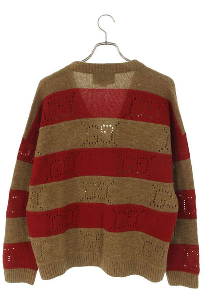 GUCCI GG Punched Border Wool Cardigan Multi Size XS
