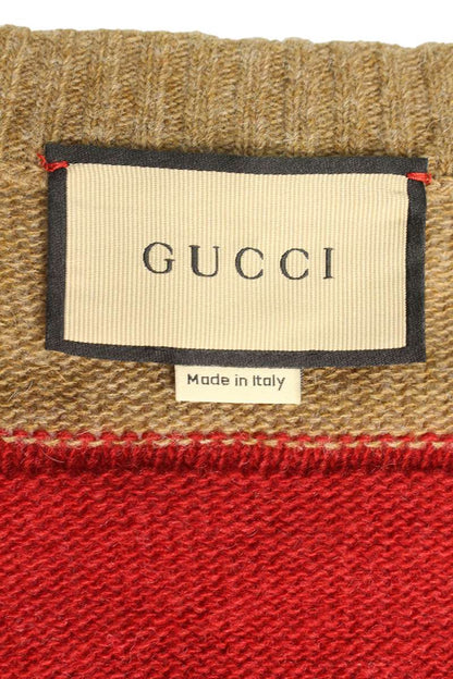 GUCCI GG Punched Border Wool Cardigan Multi Size XS