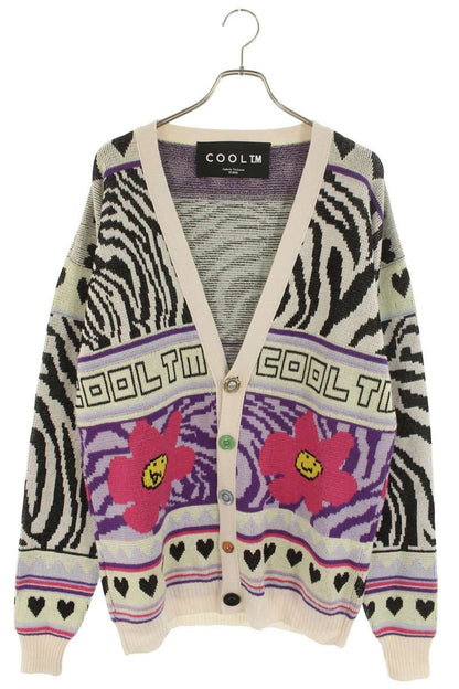 COOL TM Multi-Pattern Wool Blend Cardigan Multi Size S