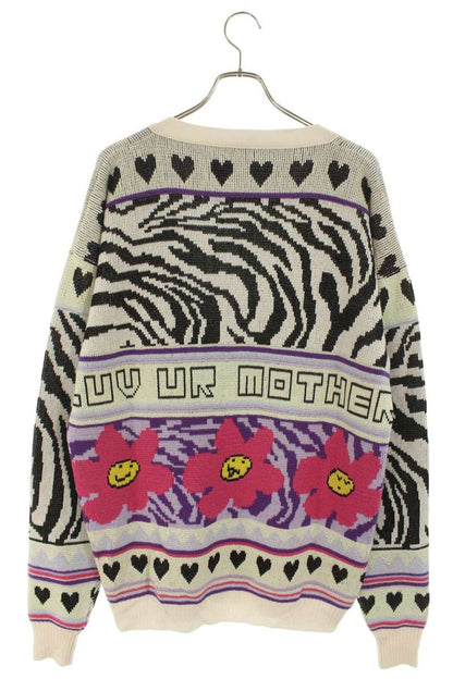 COOL TM Multi-Pattern Wool Blend Cardigan Multi Size S