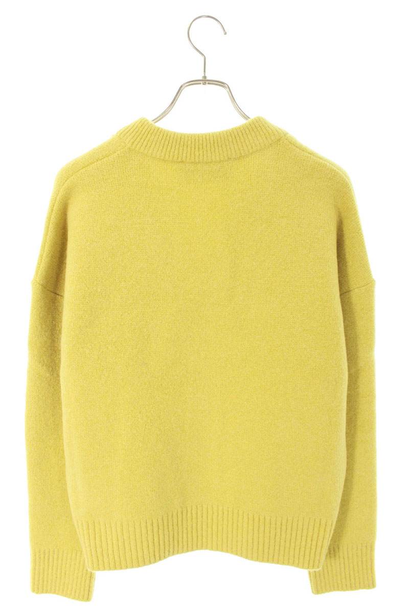 AMI 25AW Embroidered Cardigan Yellow Size M