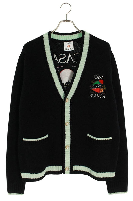 CASABLANCA 25AW Embroidered Bicolor Cardigan Multi Size L