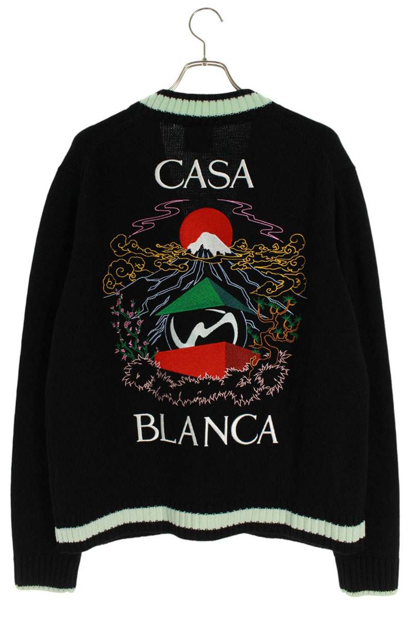 CASABLANCA 25AW Embroidered Bicolor Cardigan Multi Size L